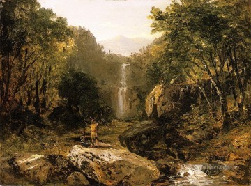 John Frederick Kensett Painting - Catskill Mountain Scenery Luminism John Frederick Kensett